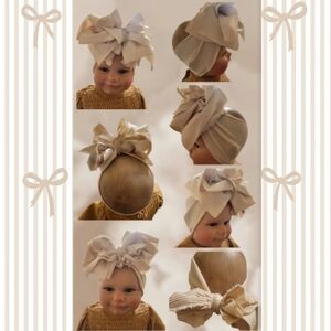 Chic Cream Bow Hairband for Kids